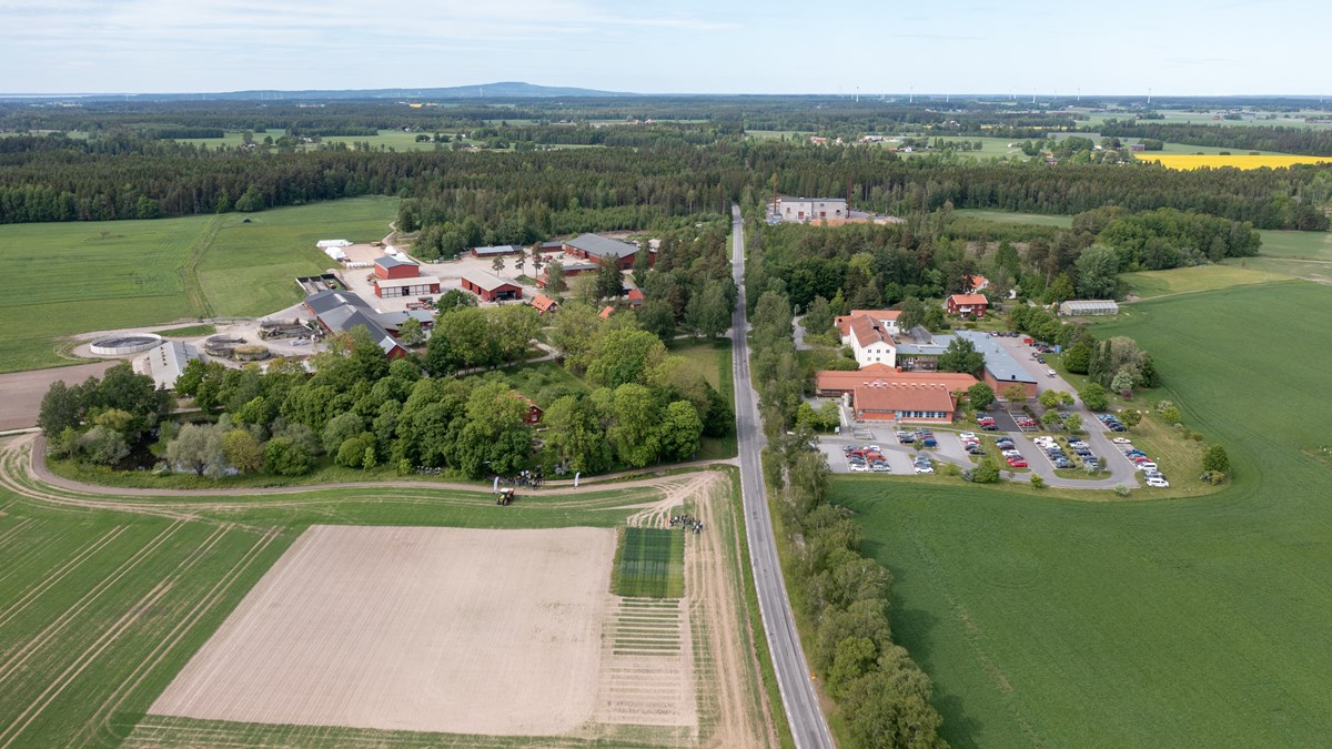 Översiktsbild över naturbruksskolan Uddetorp