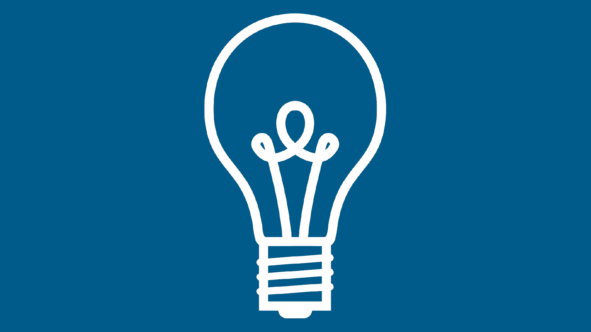 Vit glödlampa på blå bakgrund