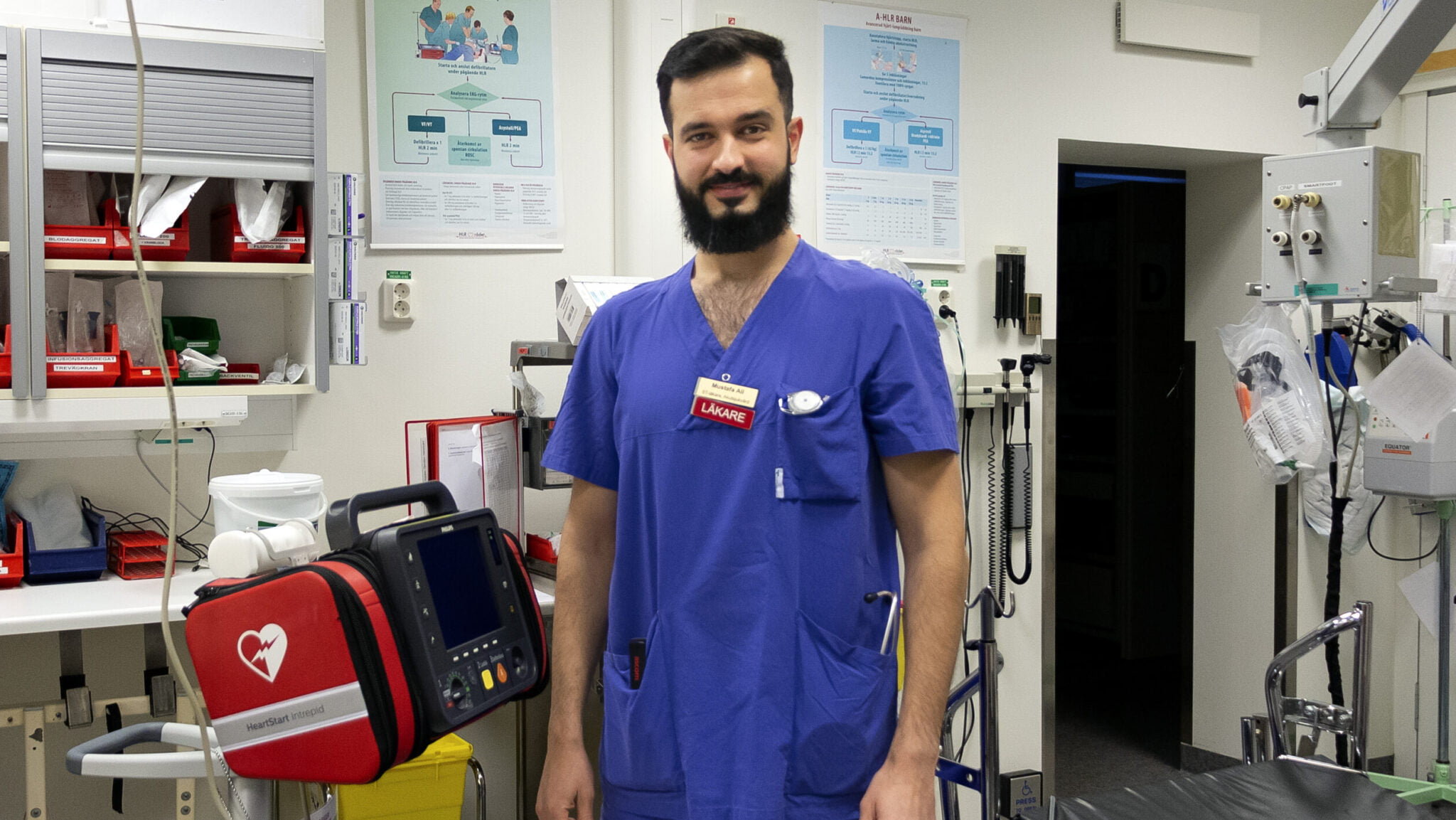 Ali Mustafa räddade en mans liv med en hjärtstartare som kom flygande med en drönare från SvLc.