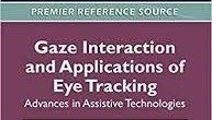 Omslag med vinröd bakgrund och titeln Gaze Interaction and Applications of Eye Tracking i vit text.