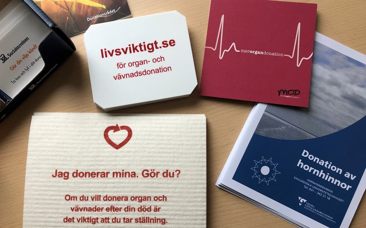 Informationsmaterial om organdonation