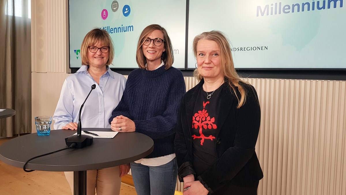 Deltagare i studion vid Forum FVM Millennium om mödravård och obstetrik, februari 2022.
