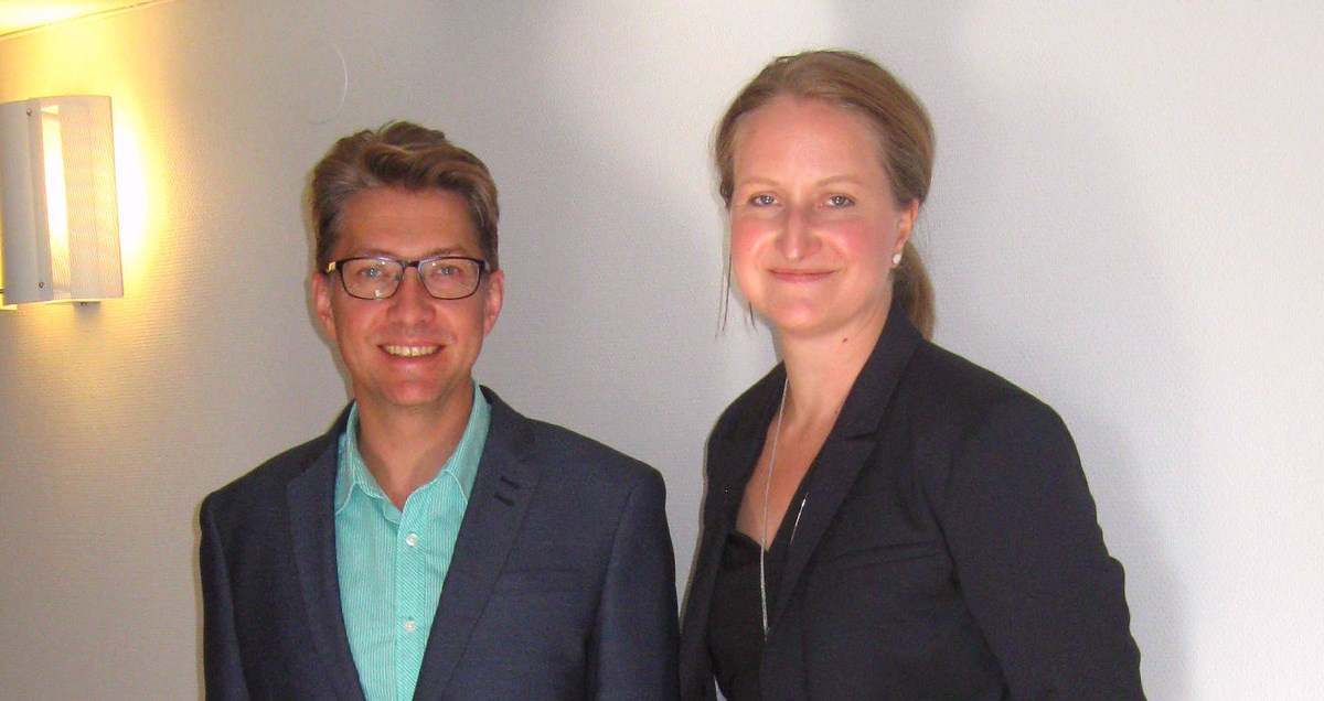 Andreas Nilsson, CEO på PressCise och Katarina Lindström, produkt- och kvalitetschef. Foto: Anna Hammarbäck