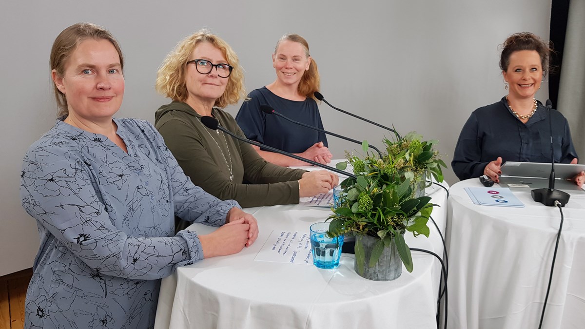 Deltagarna i studion vid Forum FVM Millennium, tema primärvård, oktober 2021.
