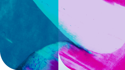bild med olika färger, som en akvarell. blå, turkos, mörk och ljus lila