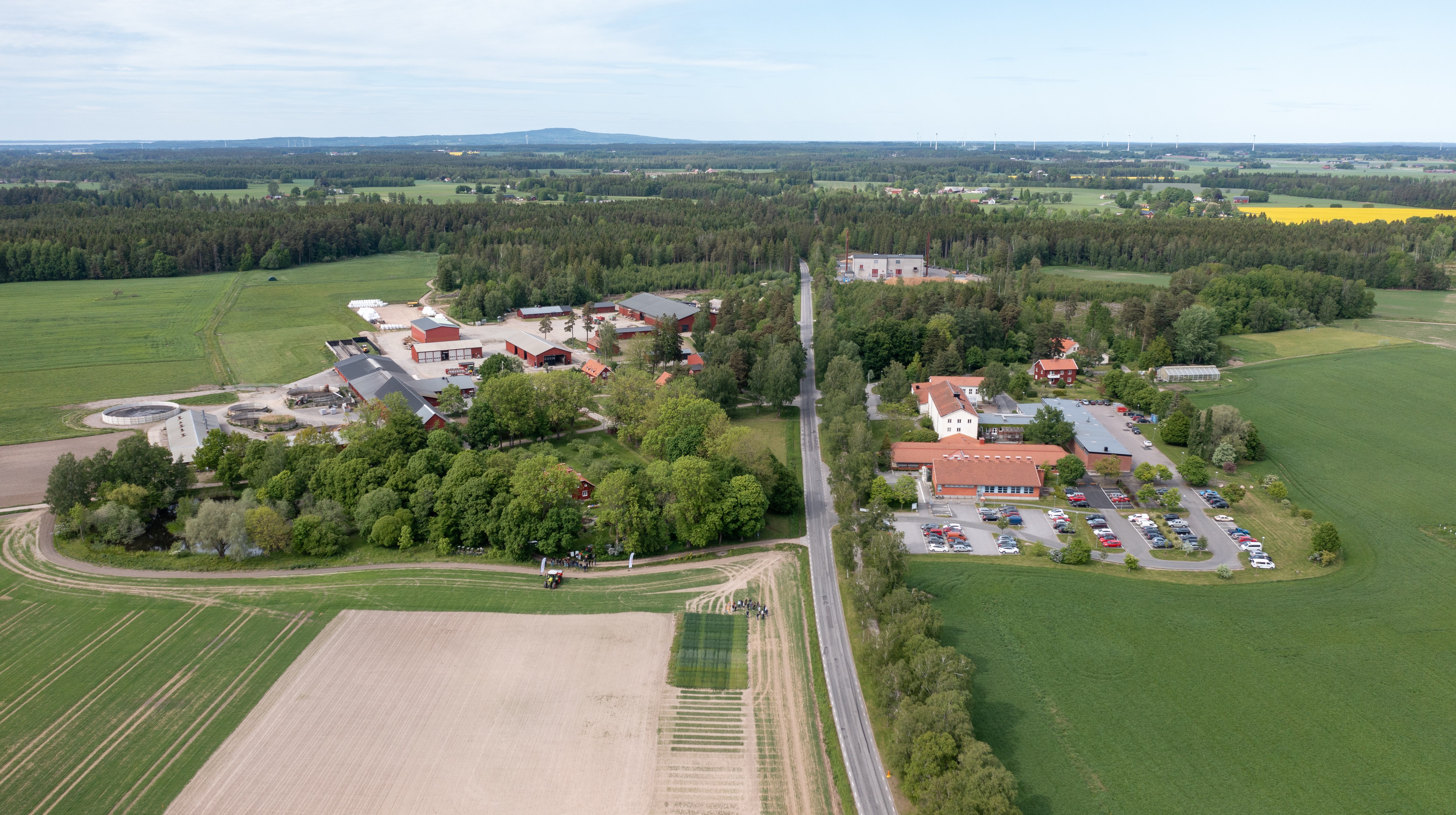 Översiktsbild över naturbruksskolan Uddetorp