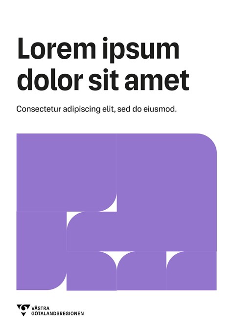 Exempelbild på folder där alla grundformer har samma färg, vilket gör att formerna smälter ihop.