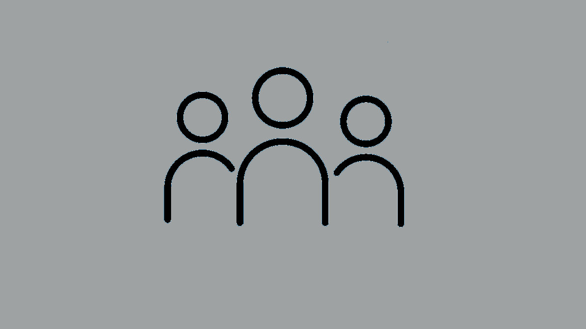 Bild på tre personer