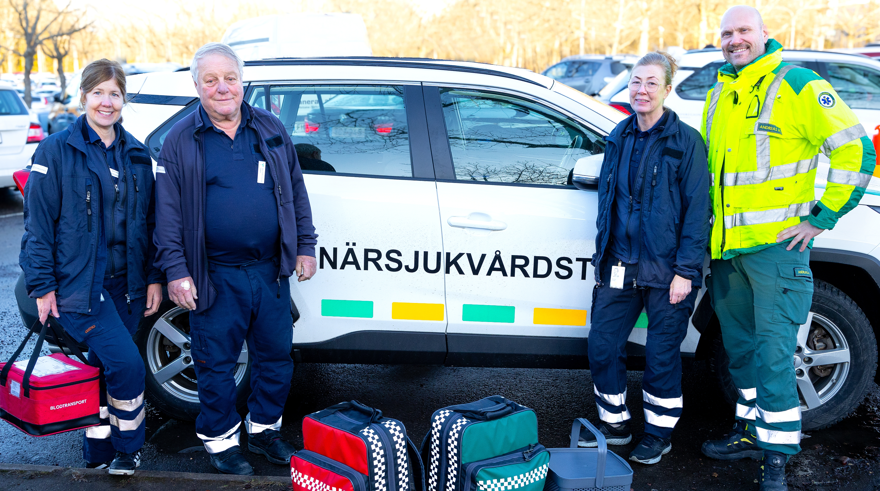 SkaS mobila Närsjukvårdsteam vid en bil